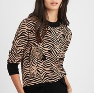 New Banana republic black and tan Zebra sweater Size XS